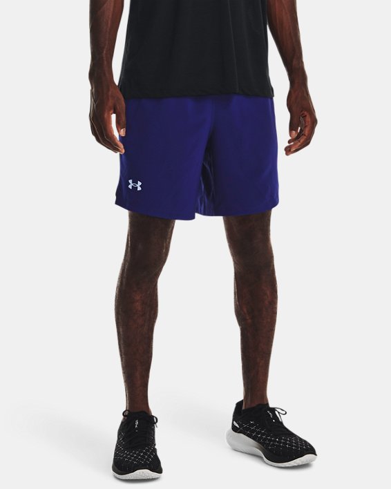 Men's UA Launch Run 2-in-1 Shorts, Blue, pdpMainDesktop image number 0